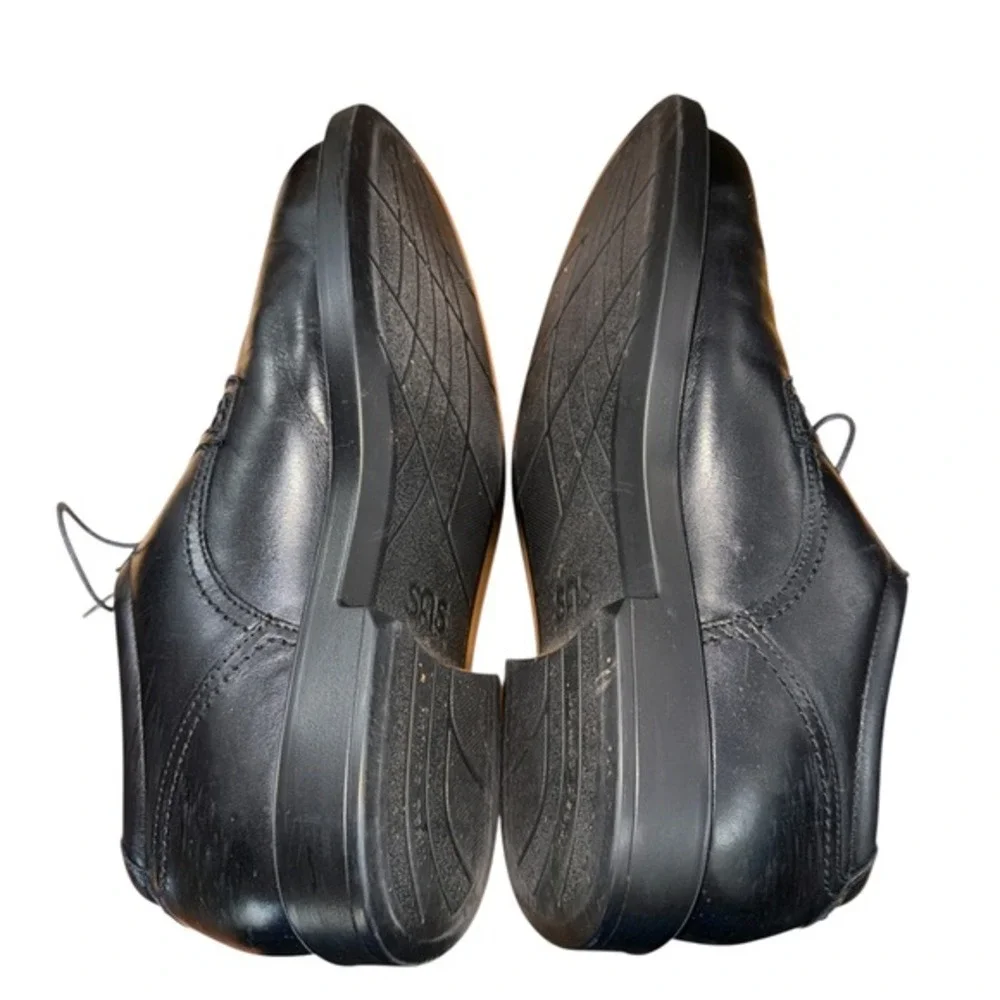 SAS Ambassador Oxford Mens‎ 9.5M Pre-Owned Dress Shoes Black Leather Made in USA